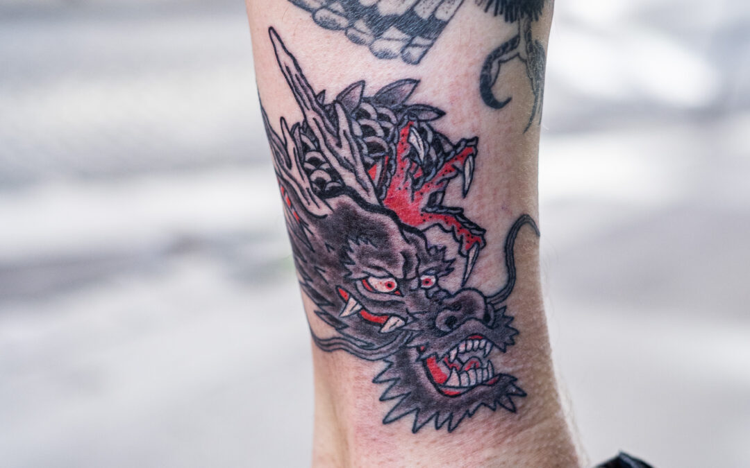 tatouage dragon lapivouane bleu noir