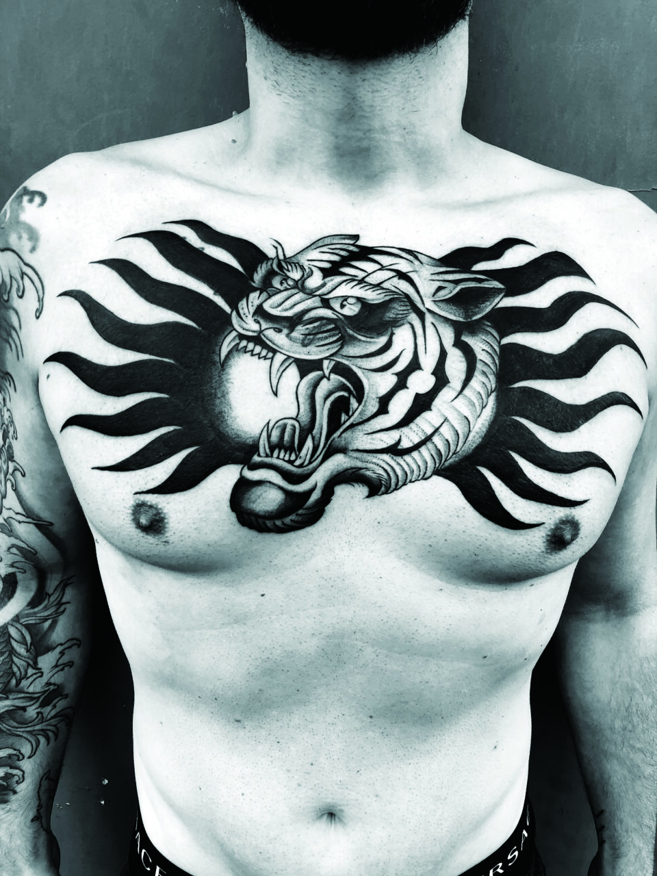 veenom tattoo tigre cover chest