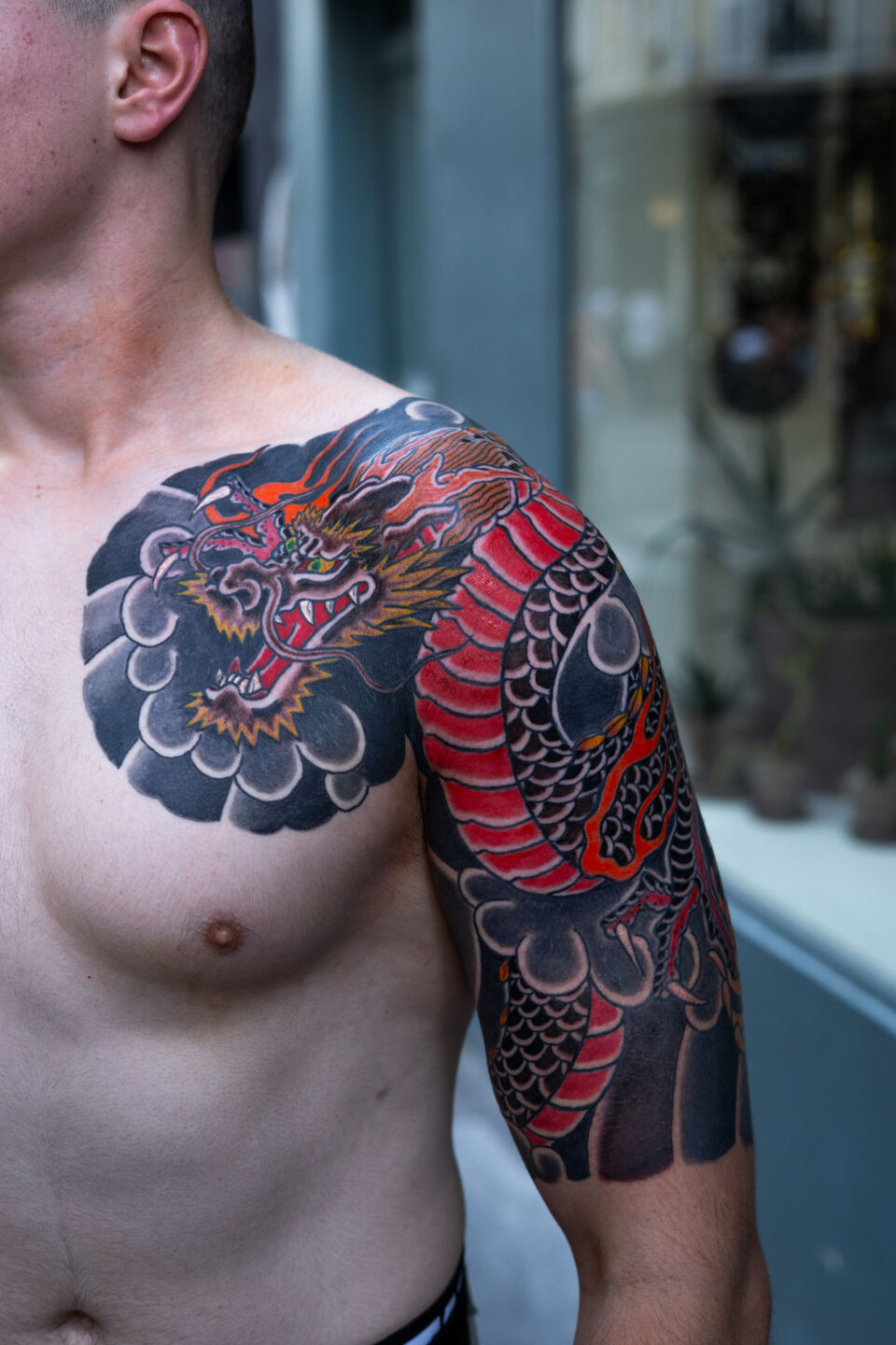 Ondori Japanese sleeve tattoo dragon