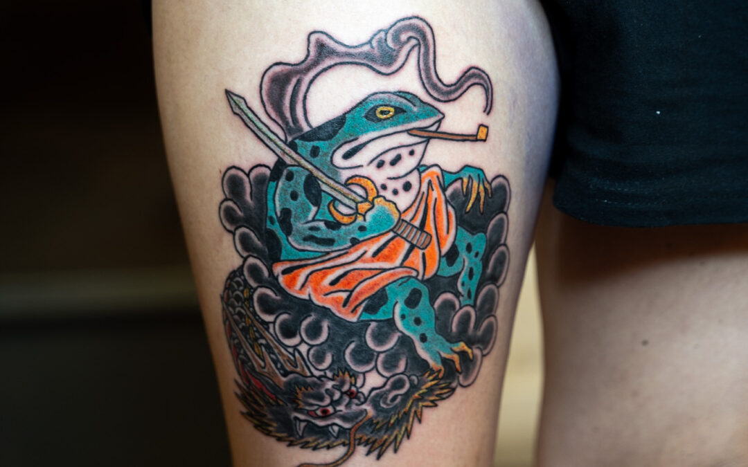 tattoo ondori grenouille kaeru