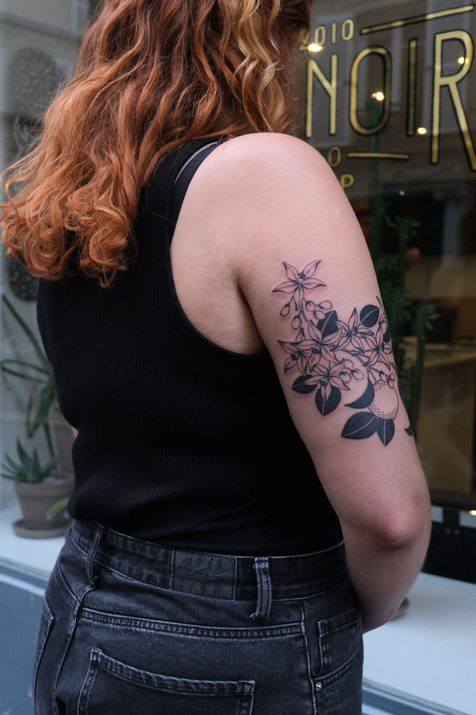 Violette Poinclou matching tattoo papillon mandarine