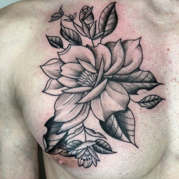 Composition Florale sur le Pectoral par Veenom