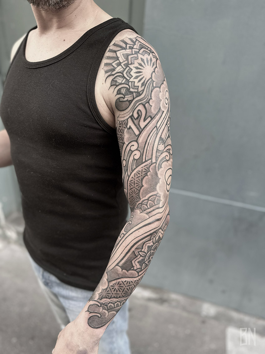 jeykill tattoo sleeve ornemental