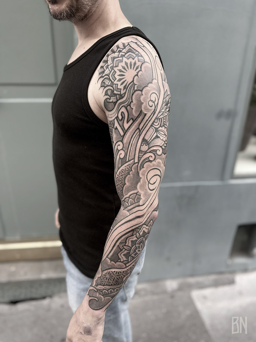 jeykill tattoo sleeve ornemental